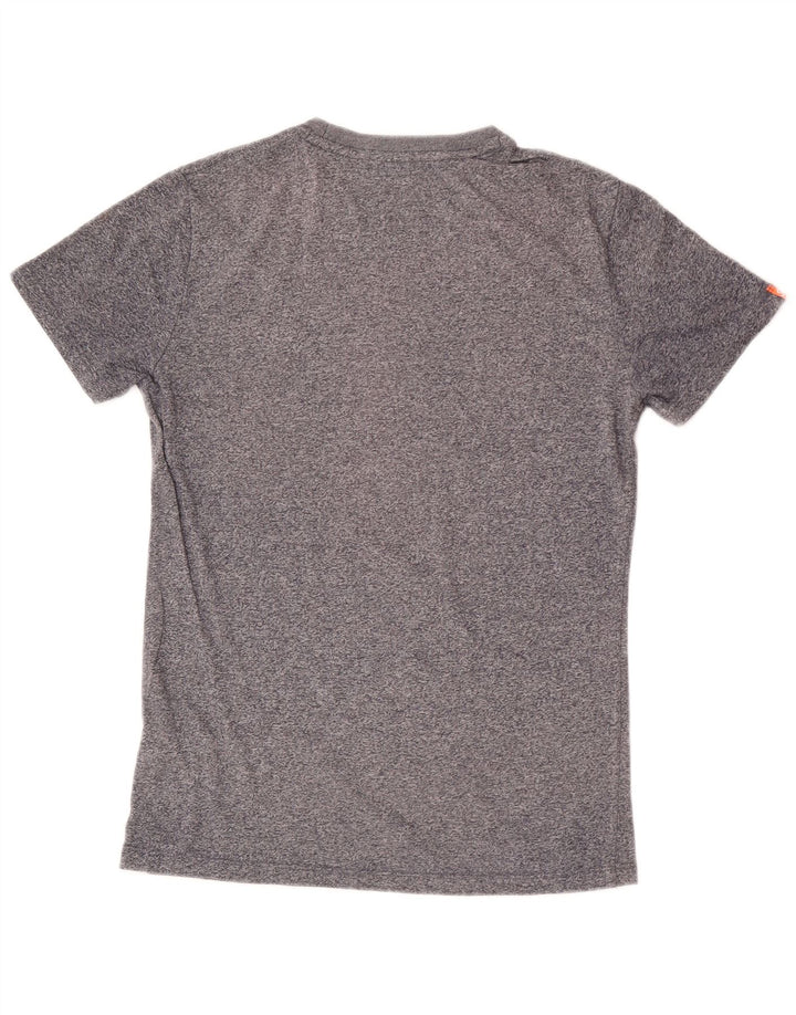T-shirt męski Superdry, mały, szary, bawełniany w plamki