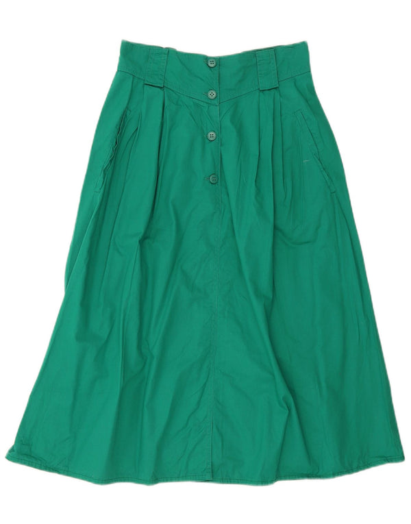 Gonna a trapezio a vita alta da donna Prisma UK 12 media W26 verde