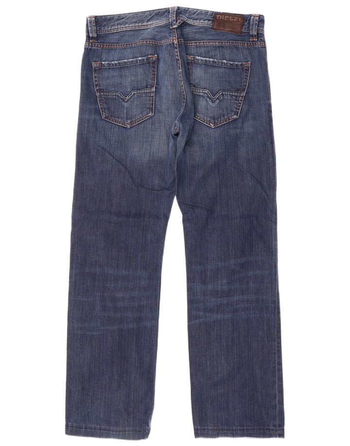 Jeans dritti da uomo Diesel W32 L31 in cotone blu