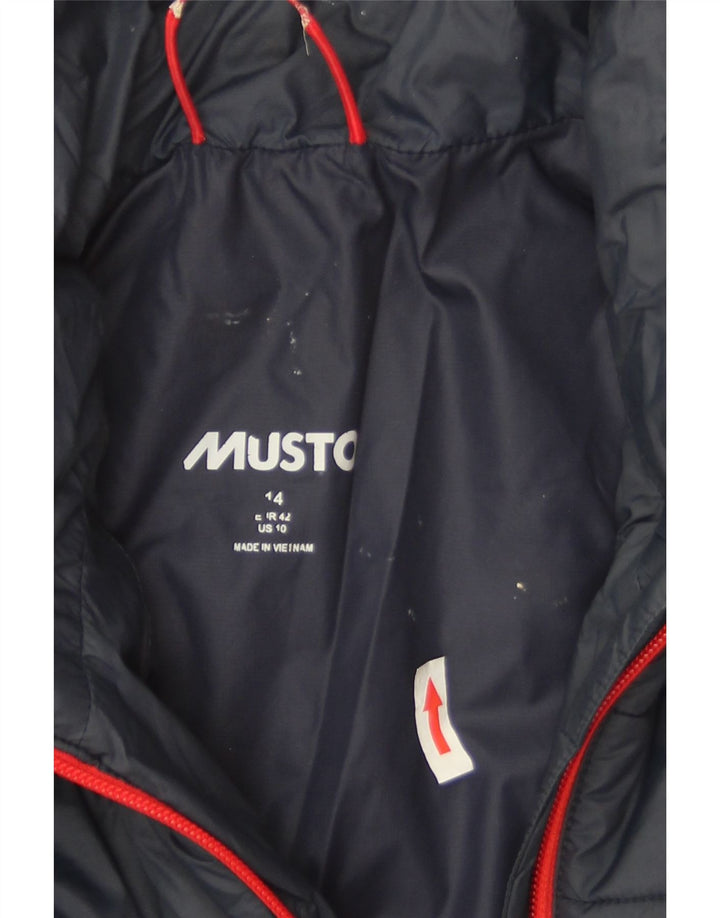 Musto Womens Padded Jacket UK 14 Large Navy Blue Polyamide