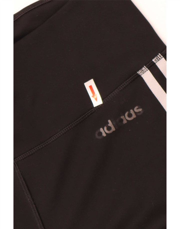 Adidas Damen Climalite Leggings UK 8/10 Small Schwarz Polyester