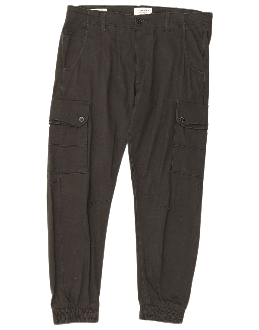 Jack & Jones Mens Joggers Cargo Trousers W34 L30 Black