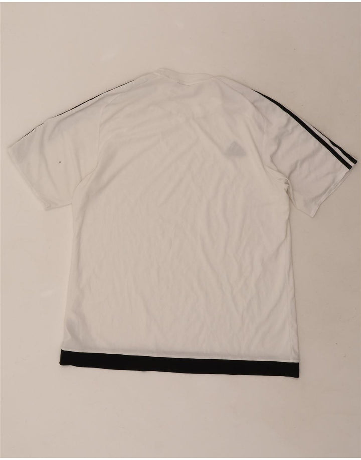 Adidas Mens Climalite T-Shirt Top XL White Colourblock Polyester