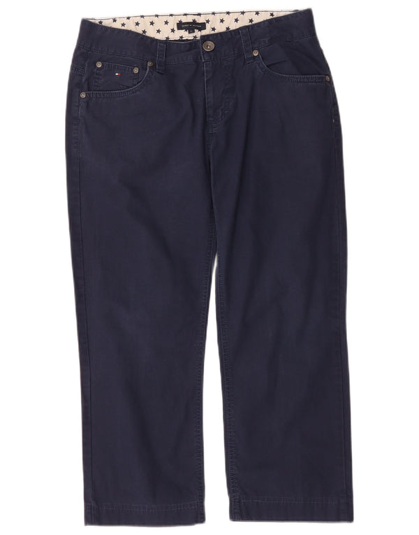 Tommy Hilfiger Boys Straight Cropped Trousers 15-16 Years W32 L23 Navy Blue