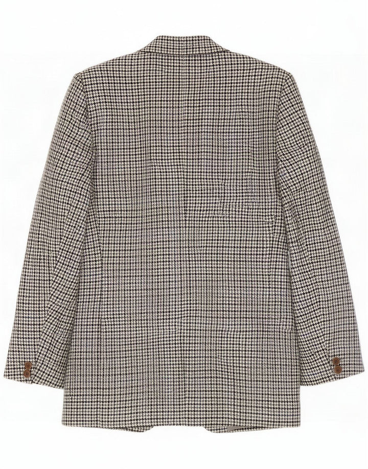 Chaqueta tipo blazer de 2 botones Prandina para hombre UK 40 Large Grey Houndstooth