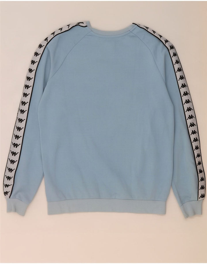 Kappa Sweat-shirt graphique pour homme en coton color block Bleu Taille L