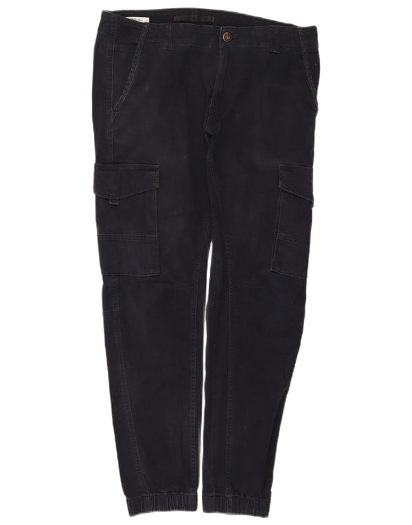Jack & Jones Mens Joggers Cargo nadrág W34 L28 sötétkék pamut