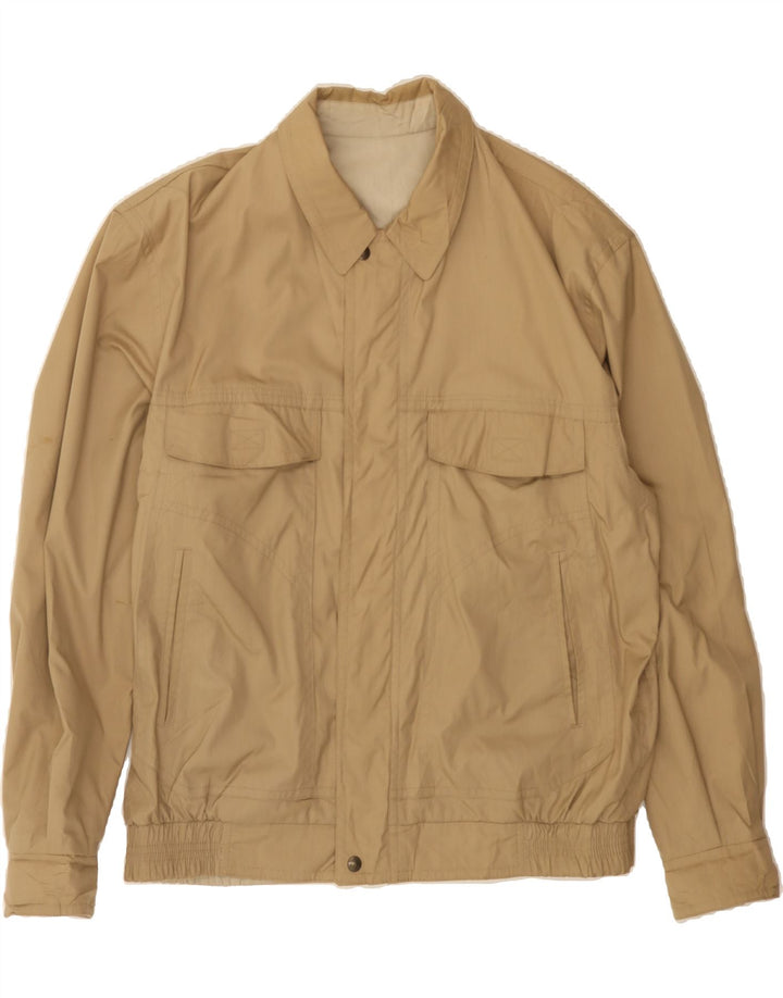 VINTAGE Mens Bomber Jacket UK 40 Large Brown Vintage Vintage and Second-Hand Vintage from Messina Hembry 