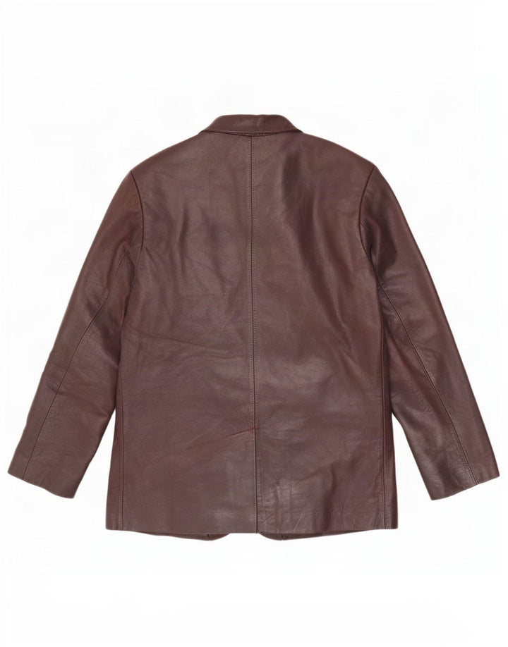 Ben Sherman Ανδρικό δερμάτινο μπλέιζερ 38 κουμπιών UK 38 Medium Brown