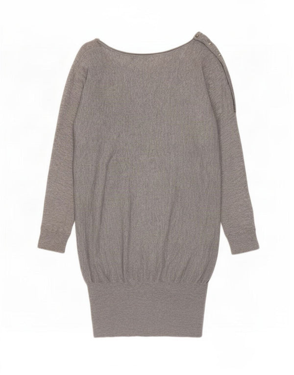 Guess Abito oversize a vita bassa da donna UK 6 XS Grigio Lana