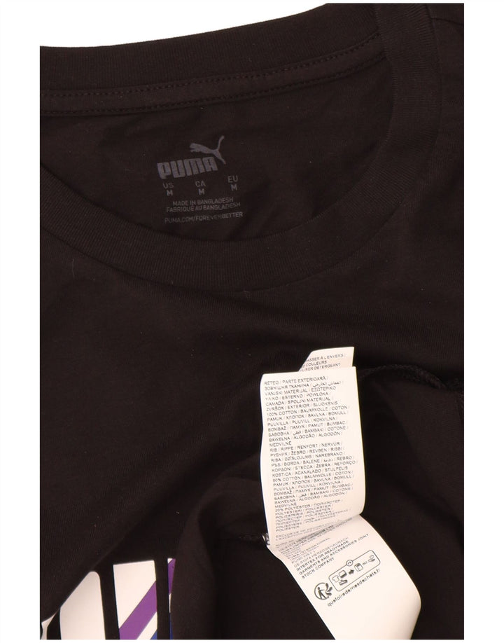 Puma Mens Graphic Vest Top Medium Black Cotton