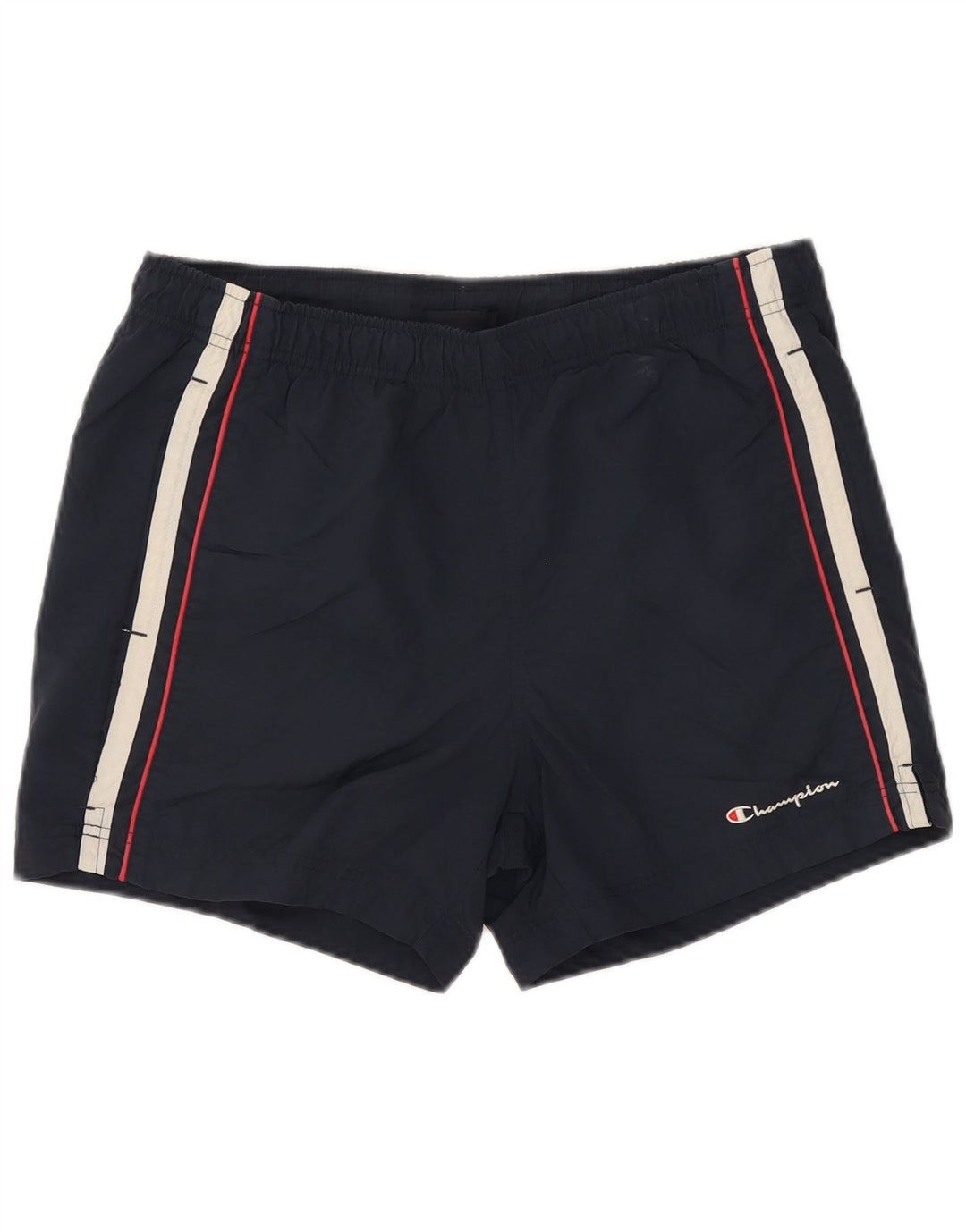 Champion herre badeshorts store marineblå stribet polyamid
