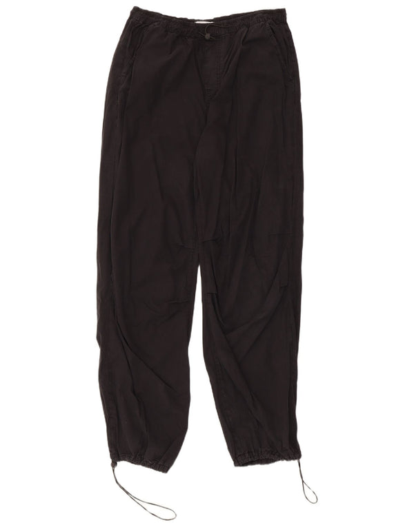Zara Womens Joggers Casual Trousers Medium W28 L30 Black Cotton