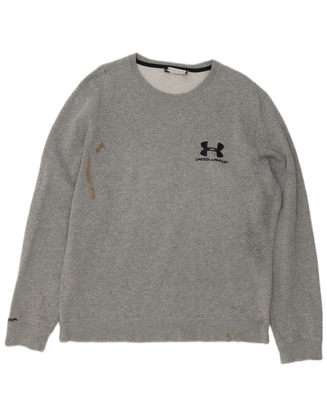 Under Armour Herre Grafisk Sweatshirt Jumper Large Grå Flecked