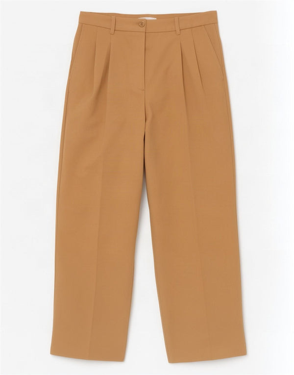 Pantaloni da abito con pegging da donna Zara medi W28 L31 poliestere beige