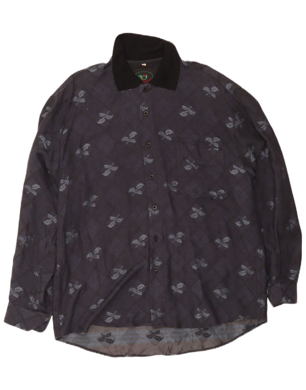 Daniel Dodd Chemise Homme XL Bleu Marine Carreaux Polyester