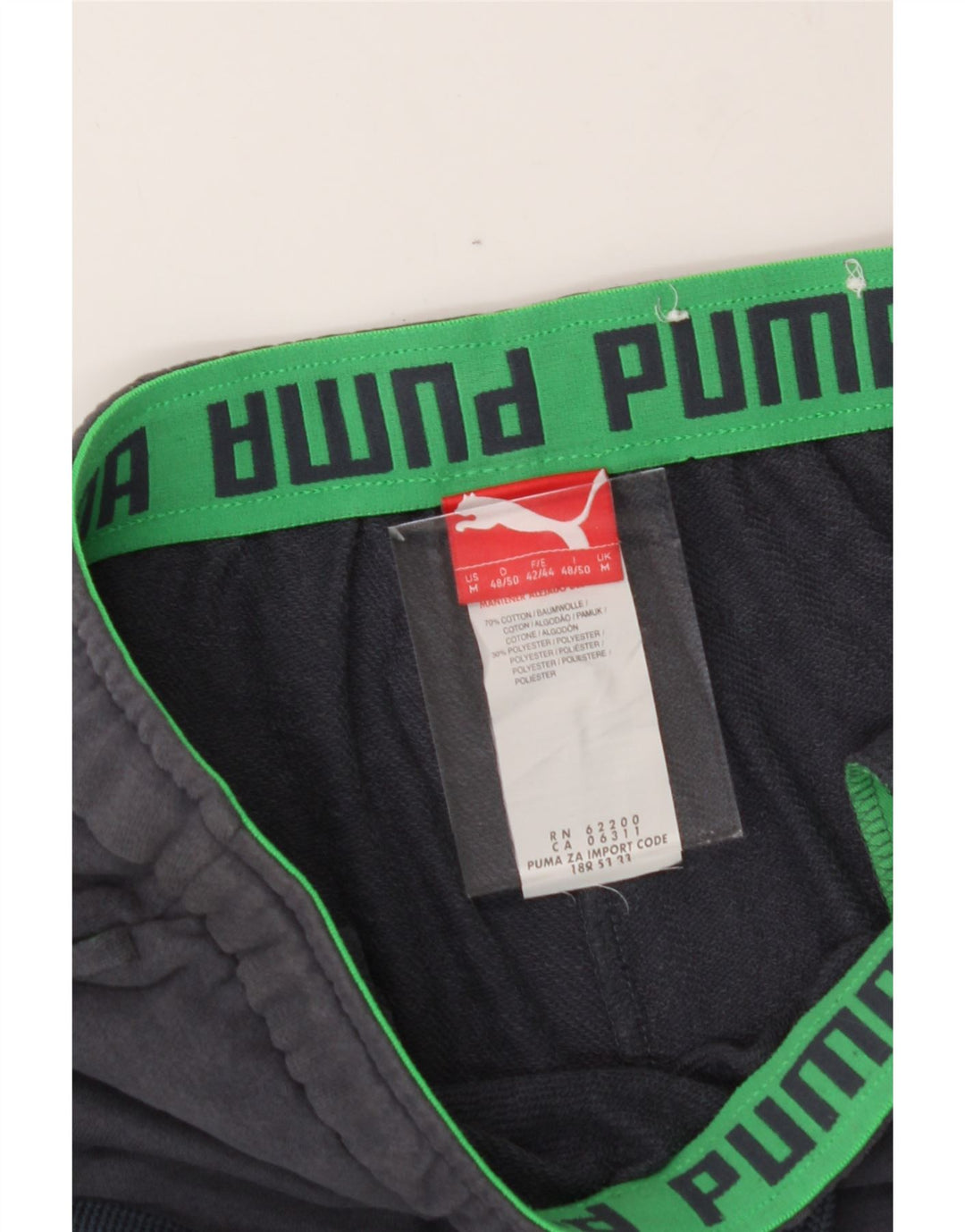 PUMA Mens Graphic Tracksuit Trousers Joggers Medium  Grey Cotton Vintage Puma and Second-Hand Puma from Messina Hembry 