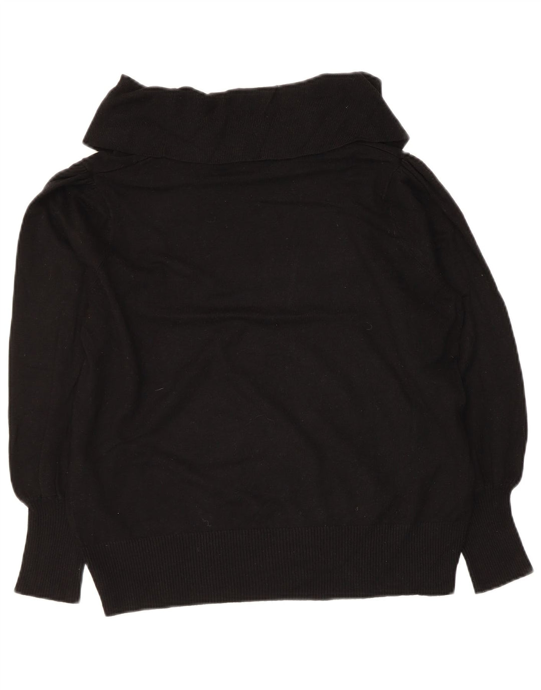 MARKS & SPENCER Womens Roll Neck Jumper Sweater UK 12 Medium Black