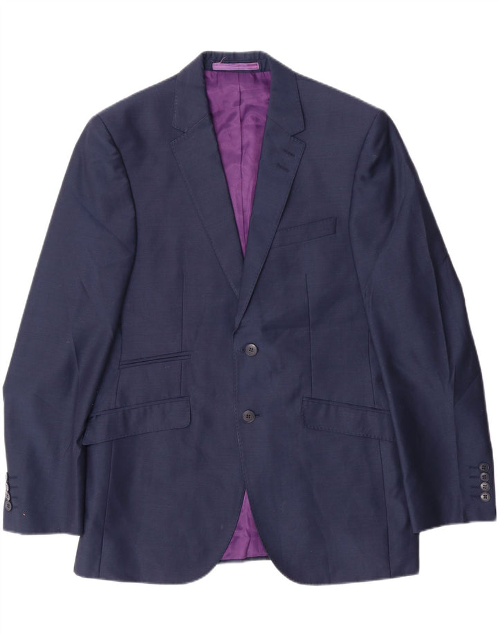 MARKS & SPENCER Mens Tailored Fit Blazer Jacket UK 38 Medium Navy Blue