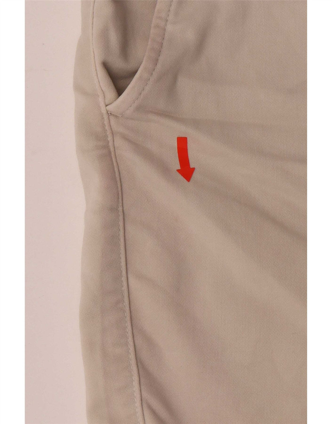 Zara Mens Regular Fit Sport Shorts Large Beige Cotton