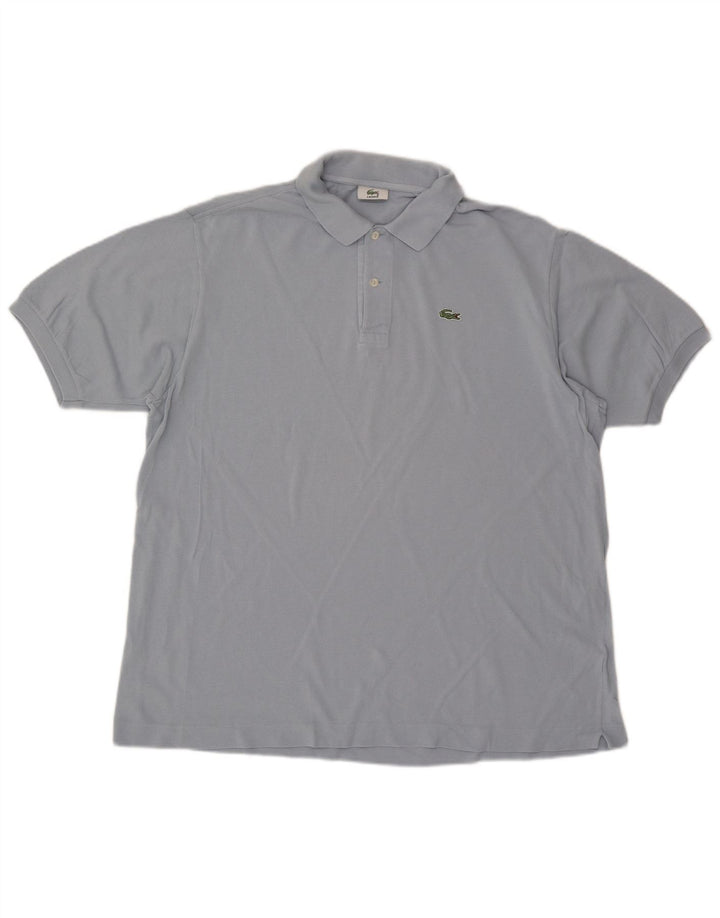 LACOSTE Mens Polo Shirt Size 7 2XL Blue Cotton