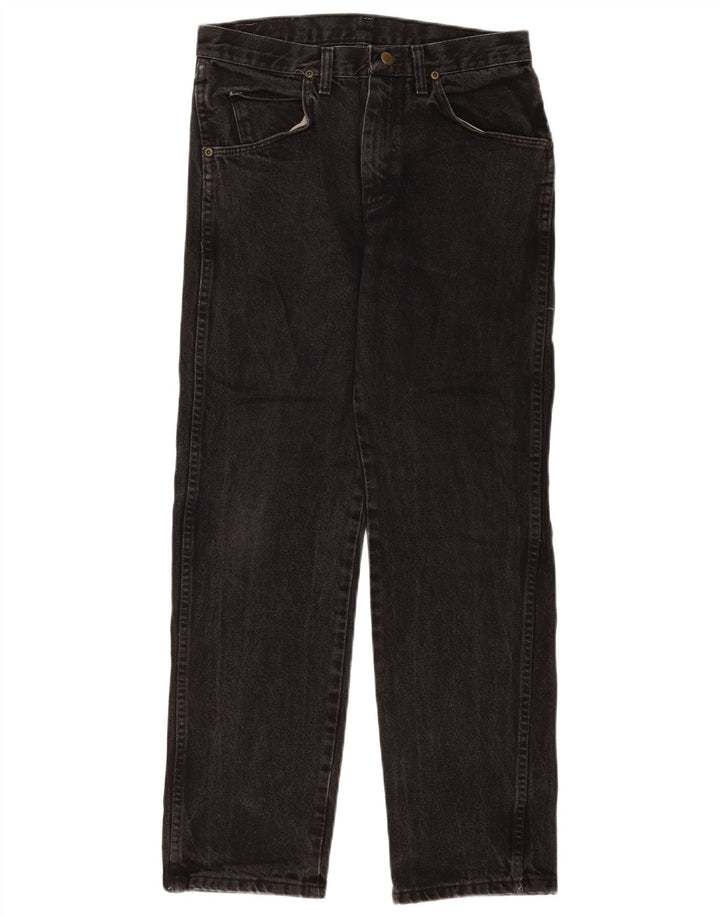 Wrangler Herren Straight Jeans W28 L29 Schwarz