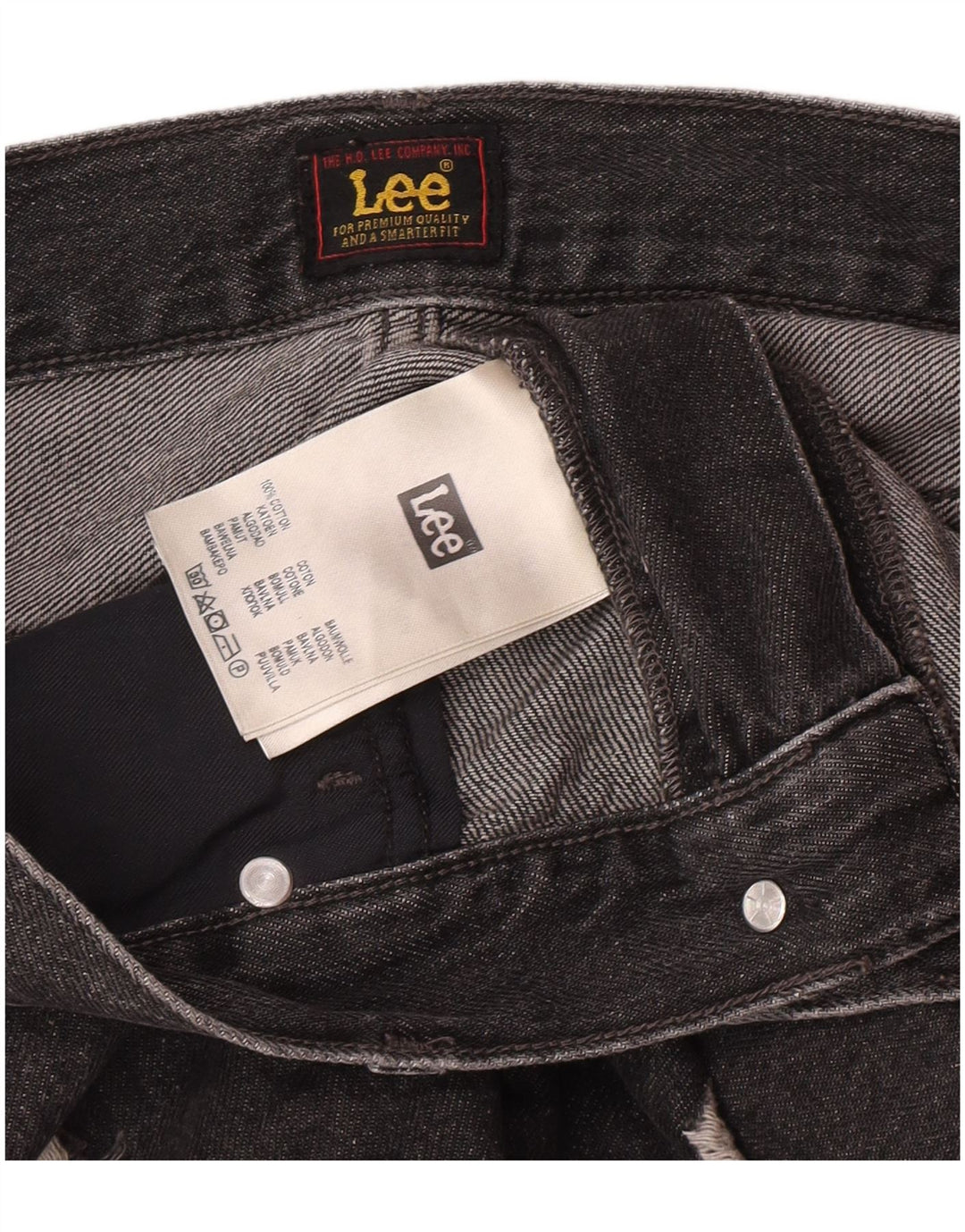 Lee Mens Distressed Slim Jeans W31 L32 Grey Cotton
