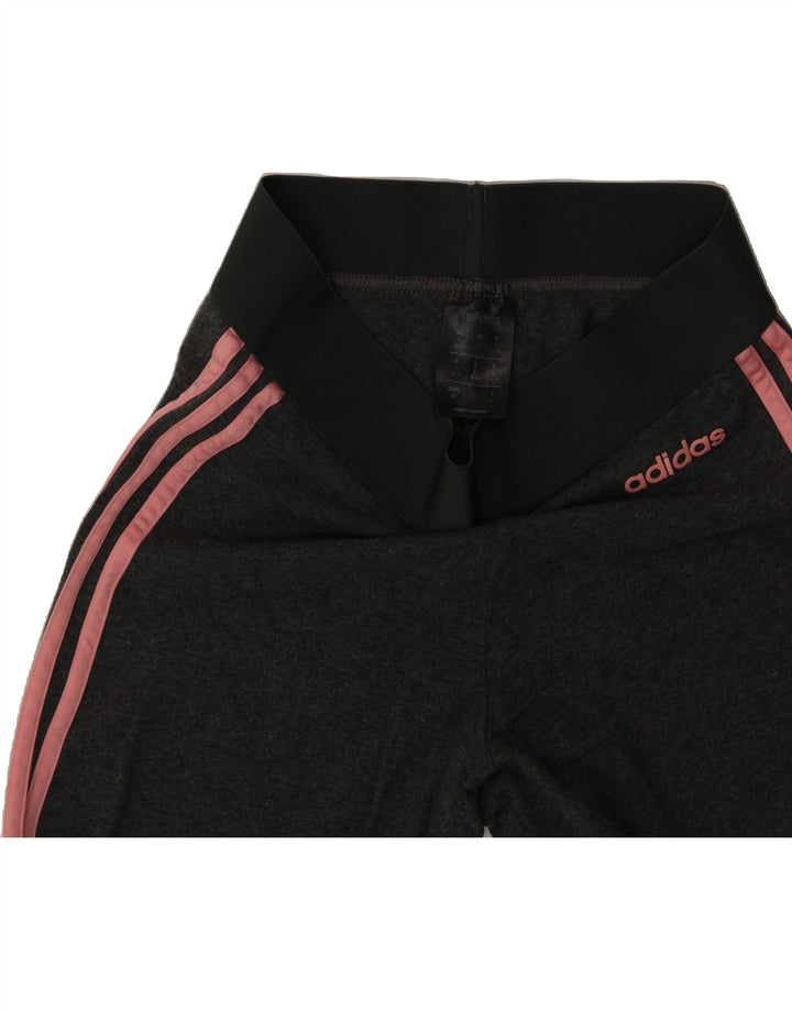 ADIDAS Womens Leggings UK 8 Small  Grey Vintage Adidas and Second-Hand Adidas from Messina Hembry 