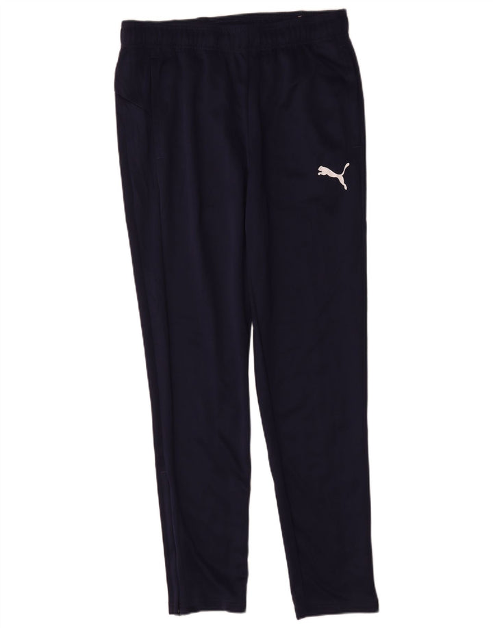 Puma Mens Tracksuit Trousers Large Navy Blue Polyester
