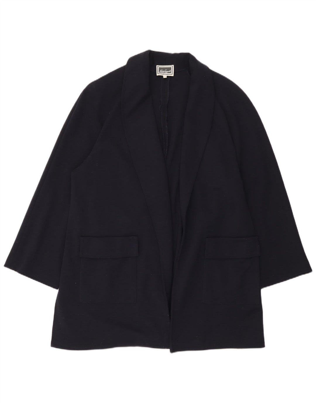 Luisa Spagnoli Chaqueta tipo blazer abierta extragrande para mujer UK 40 Azul marino mediano