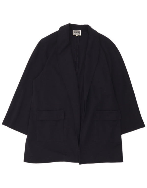 Luisa Spagnoli Chaqueta tipo blazer abierta extragrande para mujer UK 40 Azul marino mediano