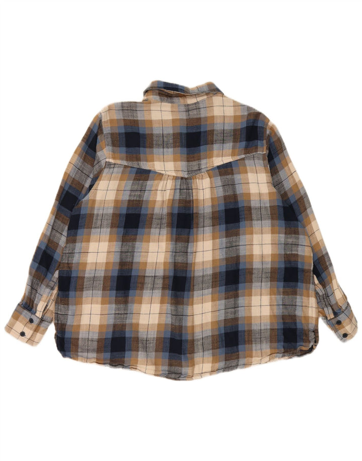 Marks & Spencer Womens Flannel Shirt UK 18 XL Multicoloured Check Cotton