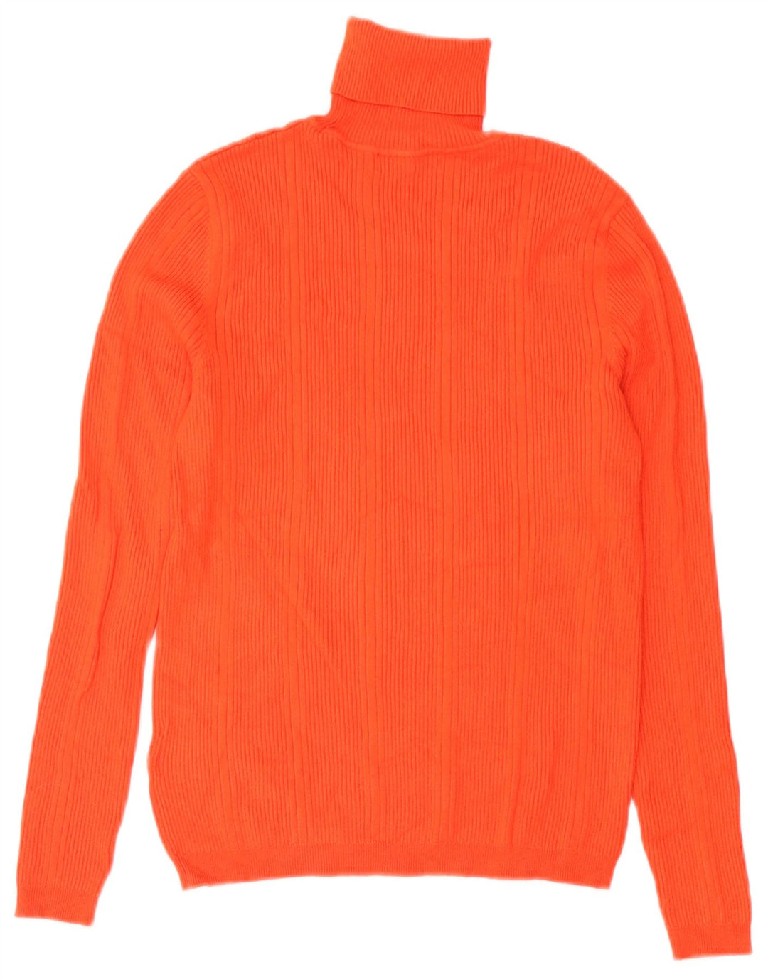 Marks & Spencer Womens Roll Neck Jumper Sweater UK 10 Small Orange Viscose