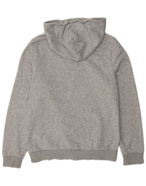 Felpa con cappuccio grafica da donna Adidas UK 12/14 Cotone chiazzato grigio medio