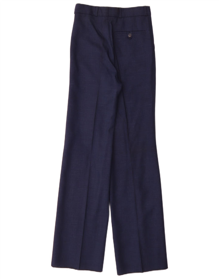 Vintage Mens Pegged Suit Trousers W25 L35 Navy Blue