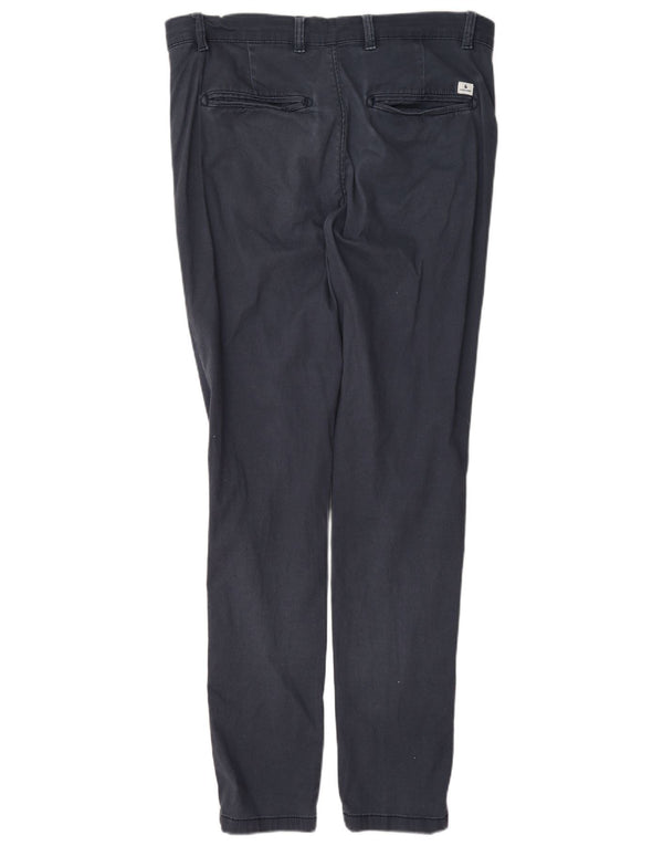 Jack & Jones Mens Marco Slim Chino Trousers W33 L36 Navy Blue Cotton