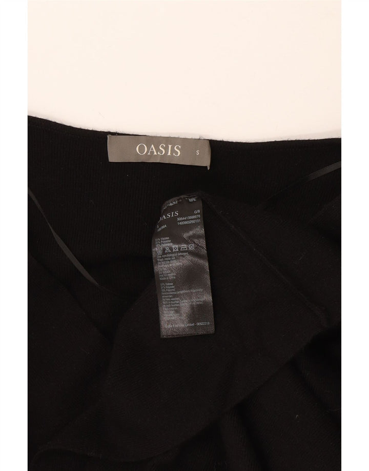 Oasis Womens Jumper Dress UK 10 Small Black Viscose