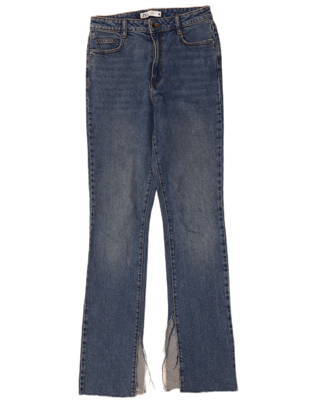 ZARA Womens Bootcut Jeans EU 36 XS W26 L33 Blue