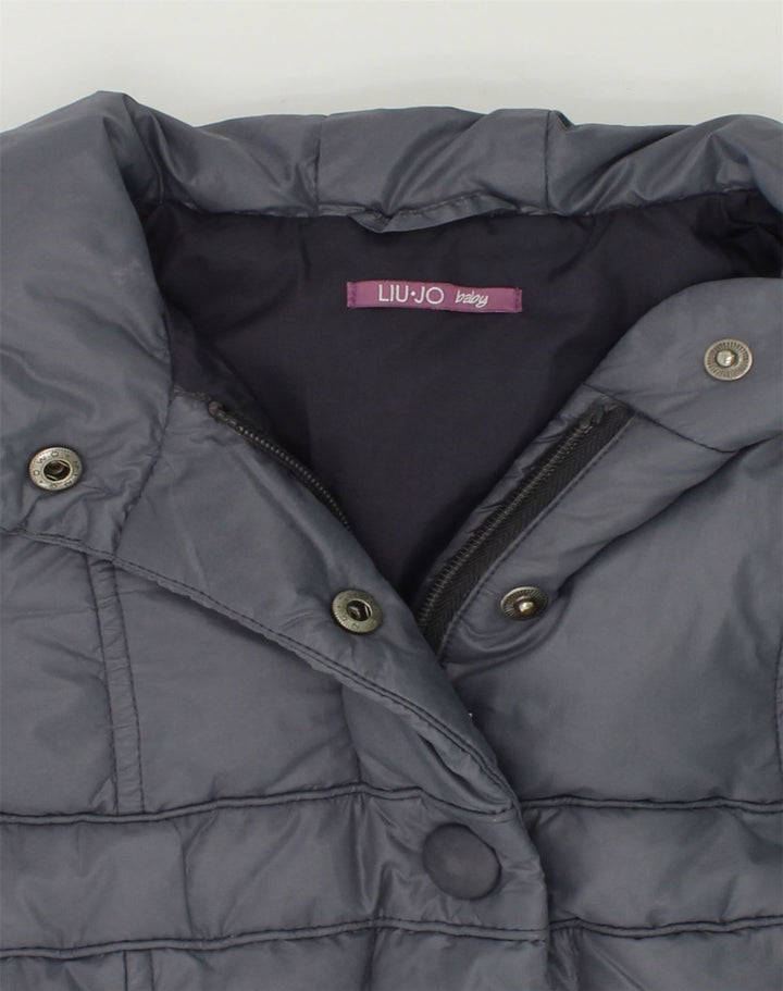 LIU JO Baby Girls Hooded Padded Coat 18-24 Months Grey Nylon | Vintage Liu Jo | Thrift | Second-Hand Liu Jo | Used Clothing | Messina Hembry 
