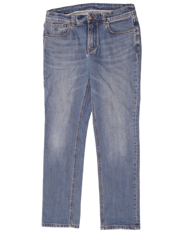 Crew Clothing Womens Straight Jeans W34 L32 Blue Cotton