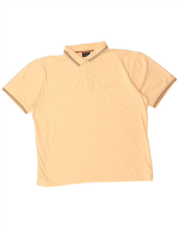 CHAMPION Mens Polo Shirt 2XL Beige Cotton