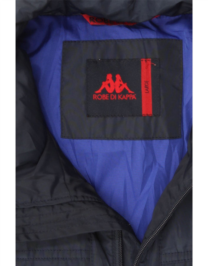 Kappa Herren Wattierte Jacke UK 40 Large Marineblau Polyester