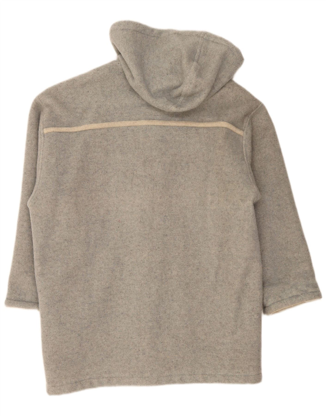Vintage Womens Hooded Overcoat UK 18 XL Grey Wool