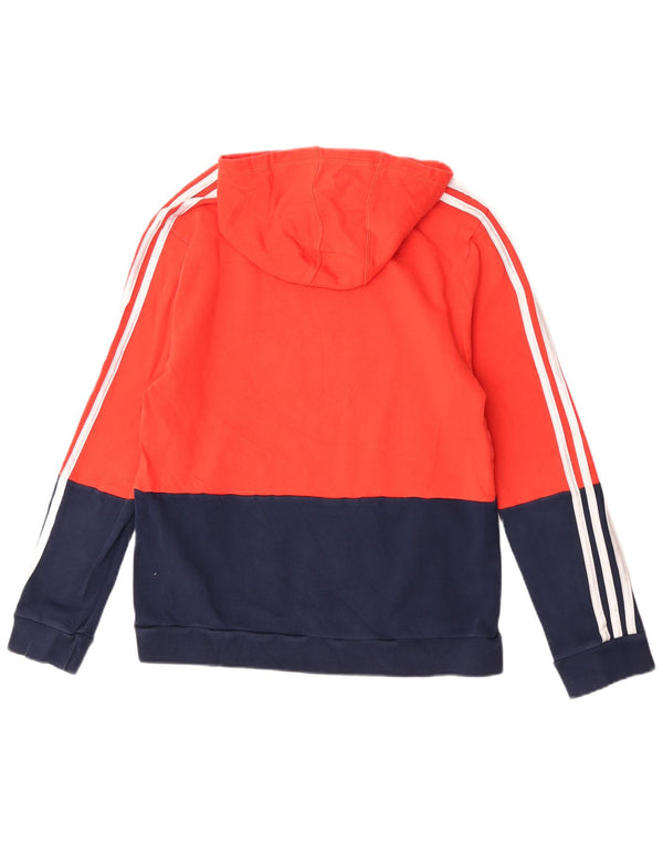 Adidas Grafisk hættetrøje til drenge 15-16 år XL Rød Colourblock Bomuld