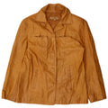 FERRONE Womens Leather Jacket UK 16 Large Brown Leather