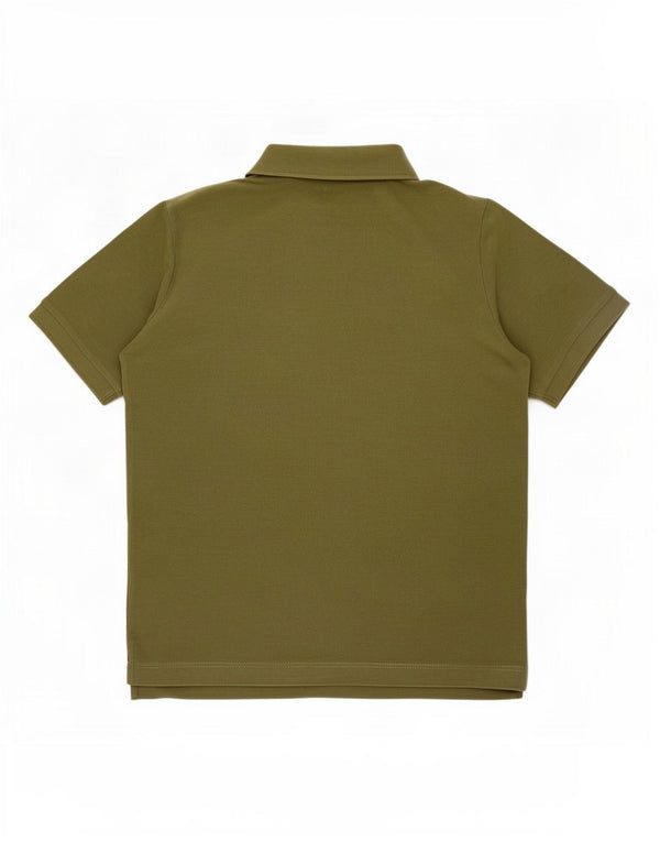 Kappa Herren-Poloshirt aus mittlerer Khaki-Baumwolle