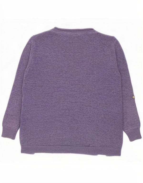 White Stuff Ženski džemper s morskim izrezom UK 14 Large Purple Linen