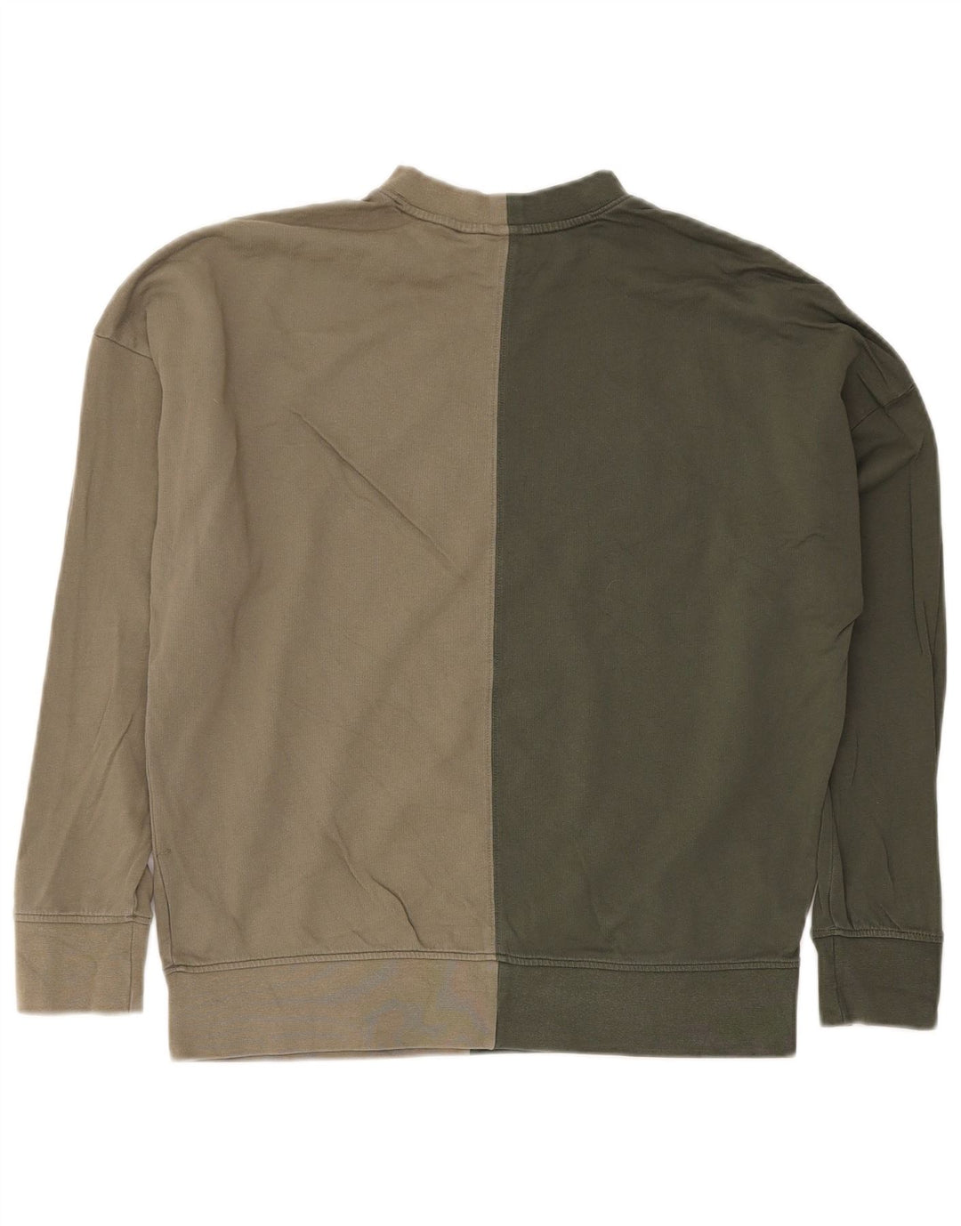 ADIDAS Sweat-shirt surdimensionné pour femme UK 8 Petit Kaki Colorblock