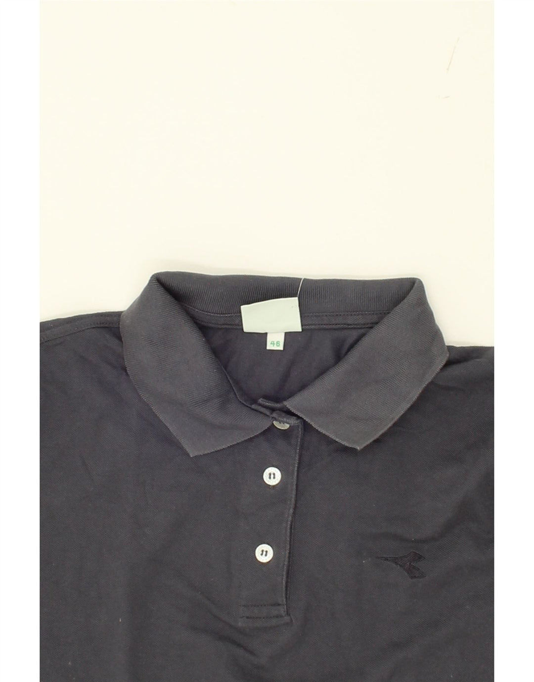 DIADORA Womens Polo Shirt IT 46 Large Black Cotton Vintage Diadora and Second-Hand Diadora from Messina Hembry 