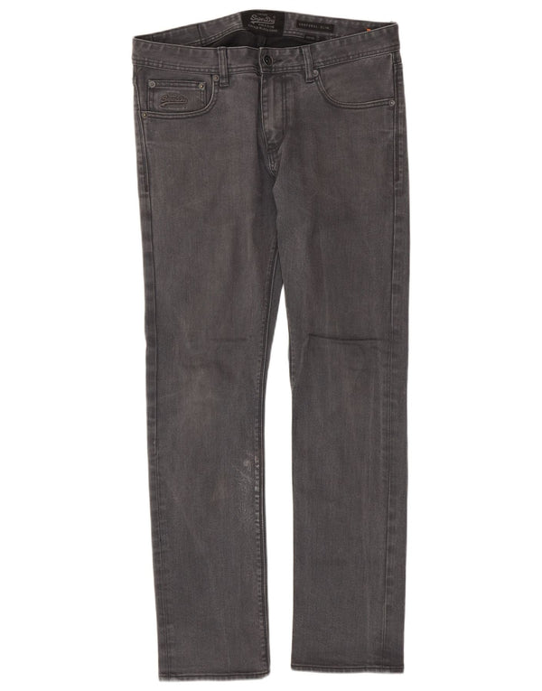 Superdry Mens Corporal Slim Jeans W33 L32 Grey Cotton